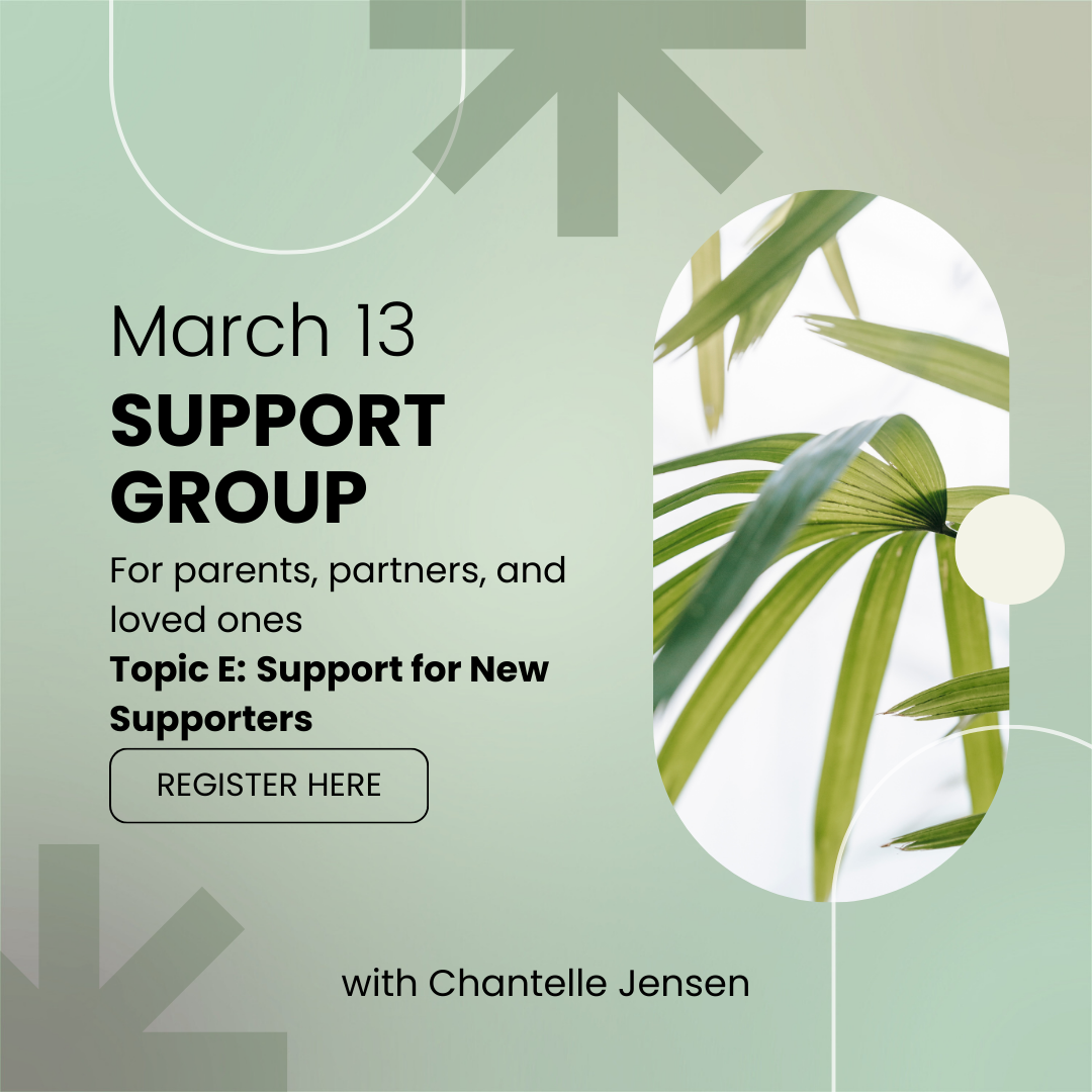 Green image tile describing a support group for caregivers on march 13 2024